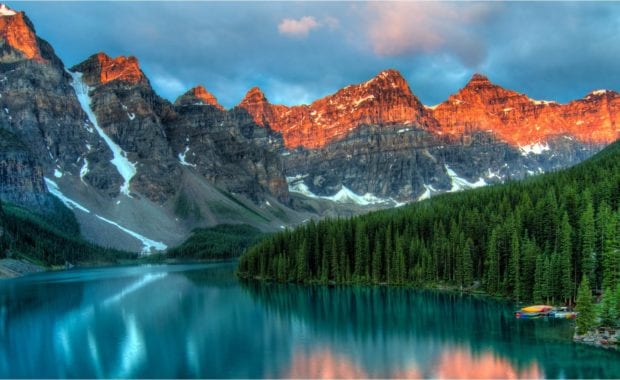 Mountain Forest Boat Lake