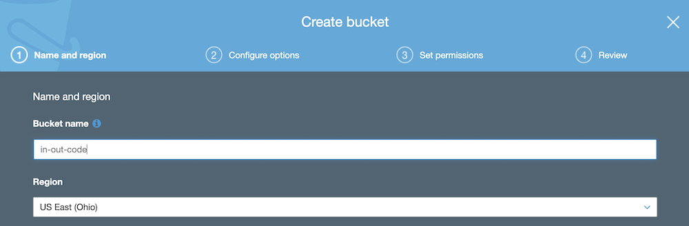 Create Amazon S3 Bucket