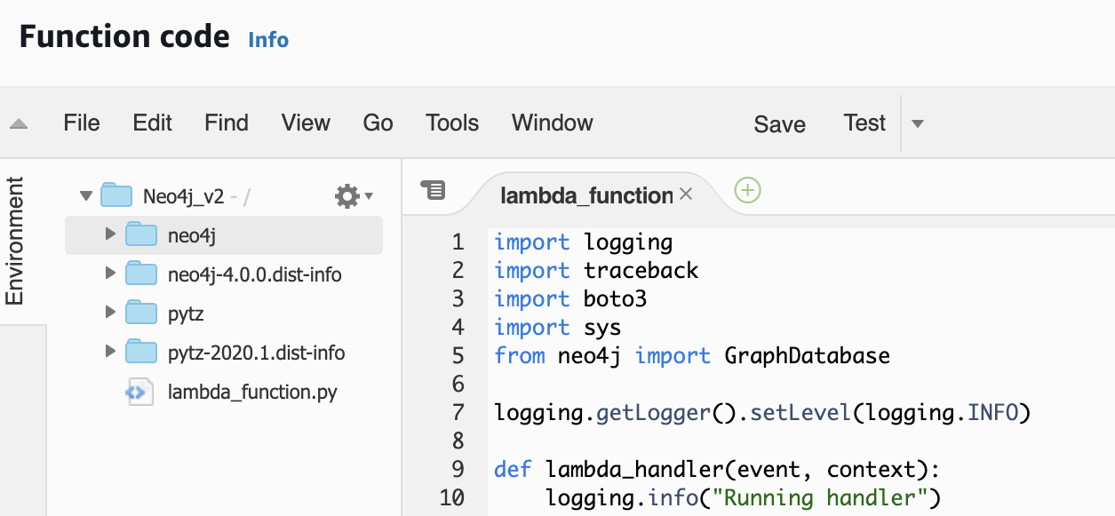 Neo4j Lambda Function File Structure